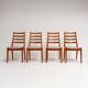 Set of Danish spindle chairs by JK Mobler, 1970s