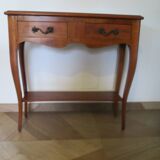Cherry console with 2 drawers - Louis XV style - cherry wood