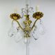 Bronze wall light with rococo style Louis XV pendants.