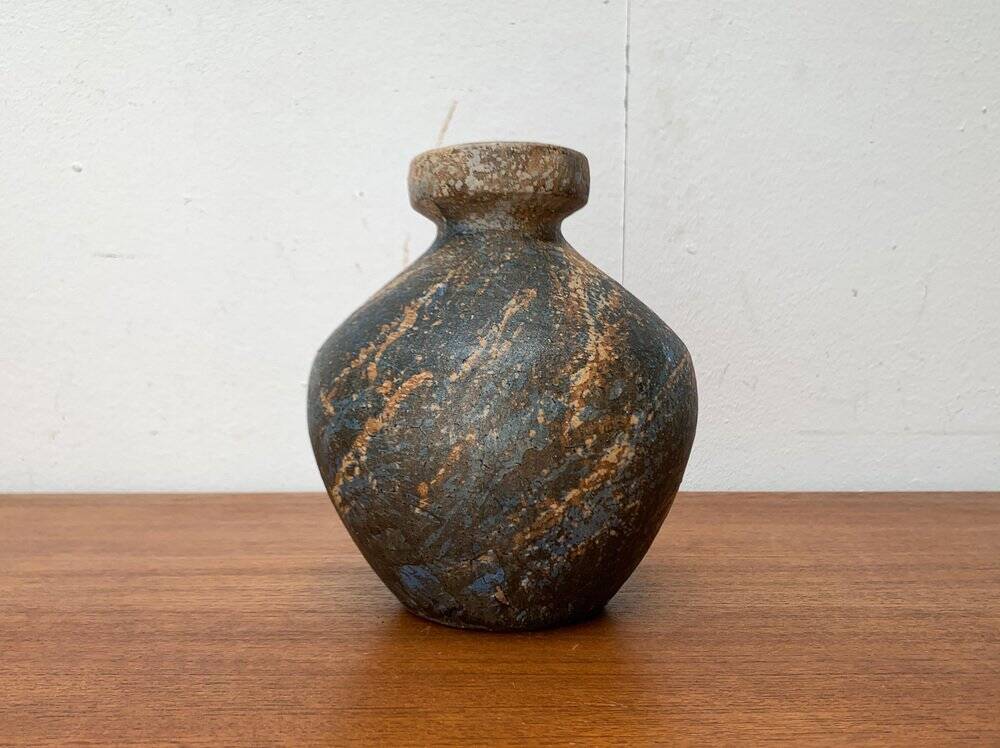 Brutalist vase from the Mid-Century Pottery Studio by Gerhard Liebenthron, Germany, 1970s.
