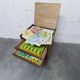 Unique 1960s bedside table with 15 complete games, compass legs, 1960s