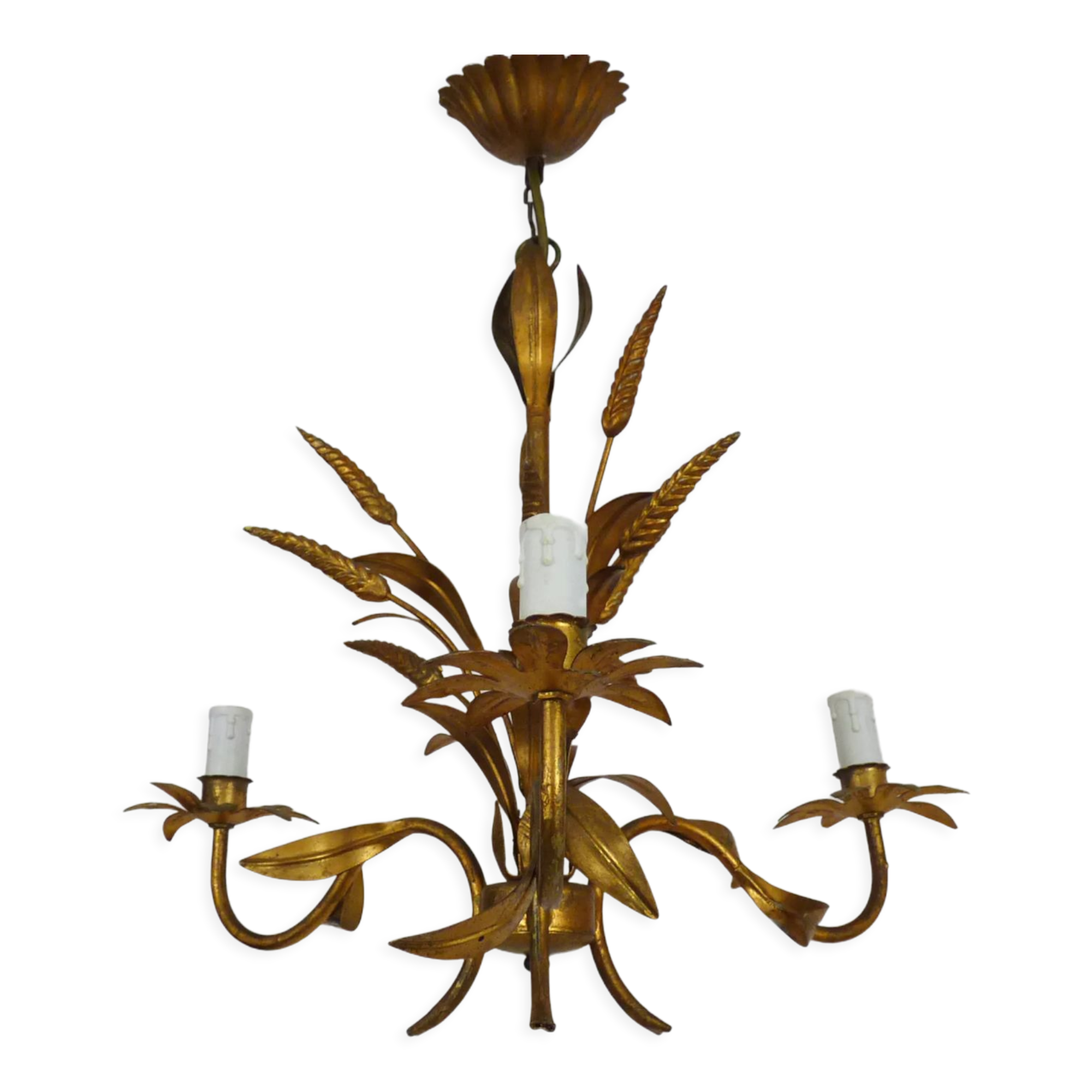 Photophore En Verre Style Marocain - Décor Métal Doré Vieilli - Diamètre 10 X 12 Cm - Décoration Maison Et Jardin