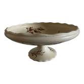 Compotier with gadroons in faience of Clairfontaine 1890 with flowers
