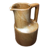 Old brenne pitcher beige stoneware made in france vintage