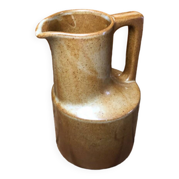 Ancien pichet brenne grès beige made in france vintage #a483
