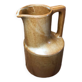 Old brenne pitcher beige stoneware made in france vintage