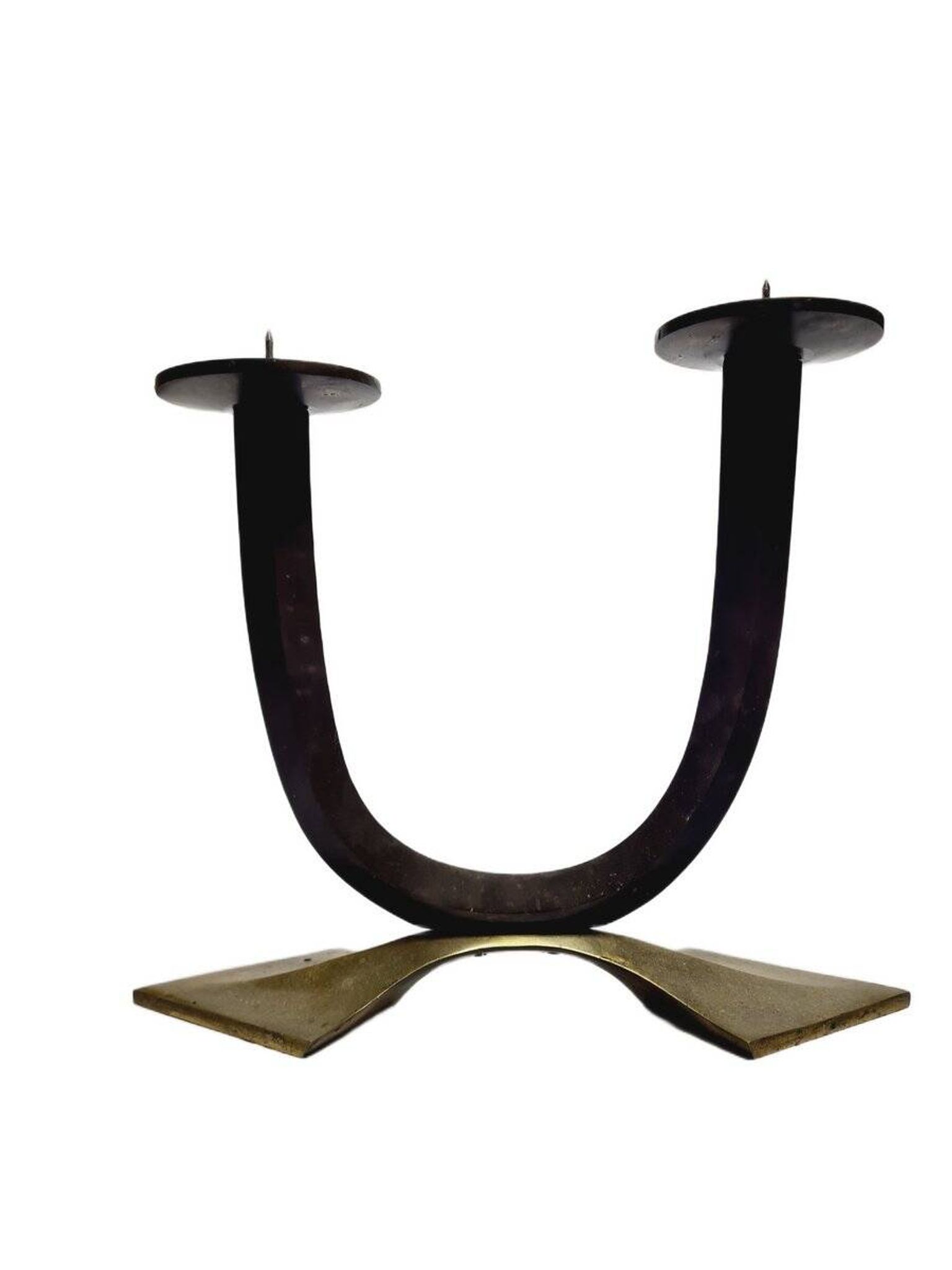 Art Deco style 2-armed candleholder, Germany, 1950s