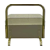 Vintage magazine rack in smoked glass and brass.