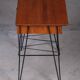 Mid-Century Modern Danish Teak Bedside Table with Metal Frame, 1960s