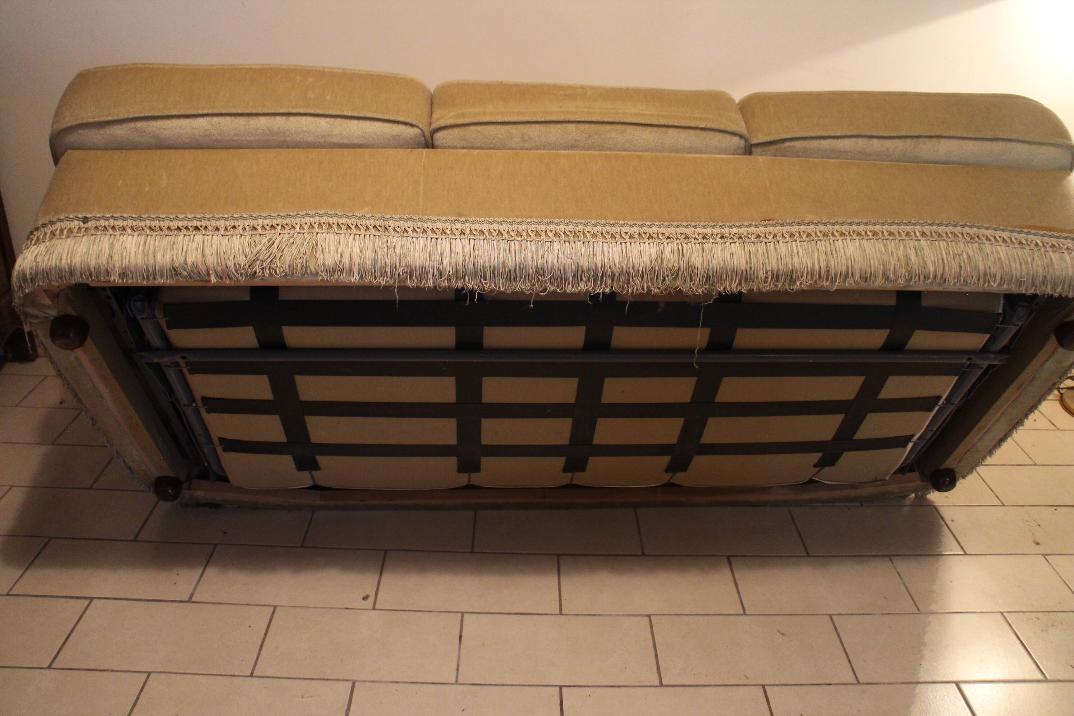 canapé convertible Himolla vintage en velours