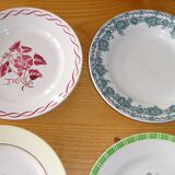Set of 12 different flat plates