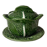 Green cabbage slip soup tureen