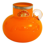 Petit vase opalin orange vintage Carnaby 1960'