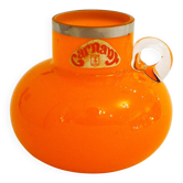 Small vintage orange opaline vase by Carnaby, circa 1960
