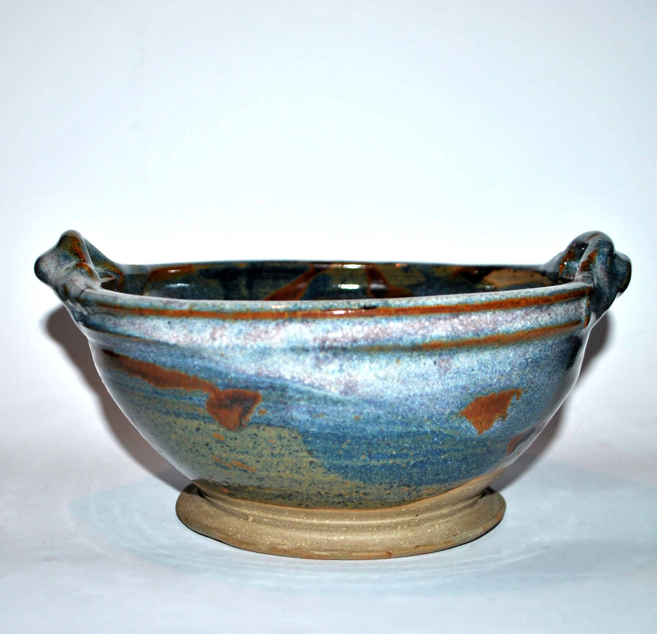 Ceramic salad bowl bowl signed