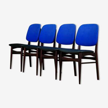 Chaises rétro en acajou vintage design danois