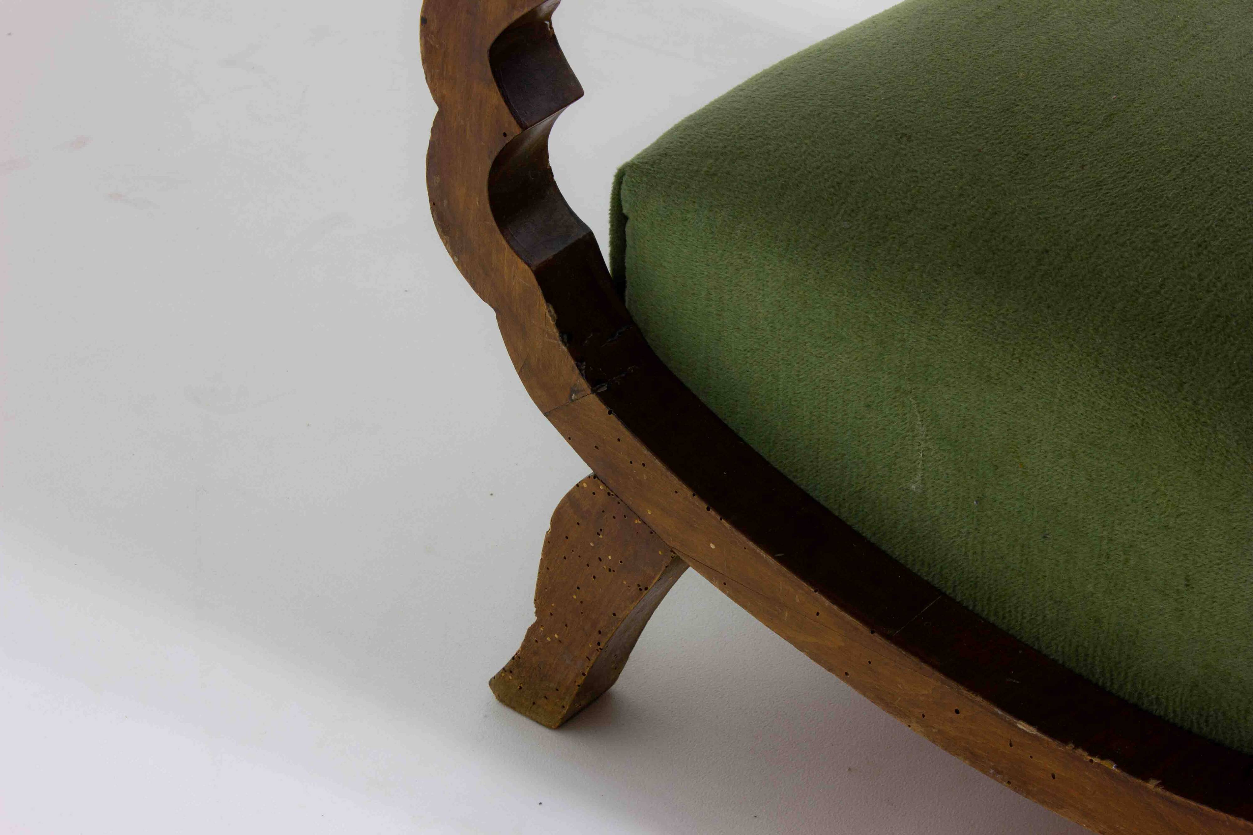 Curved art deco lounge chairs, Italy 1930s