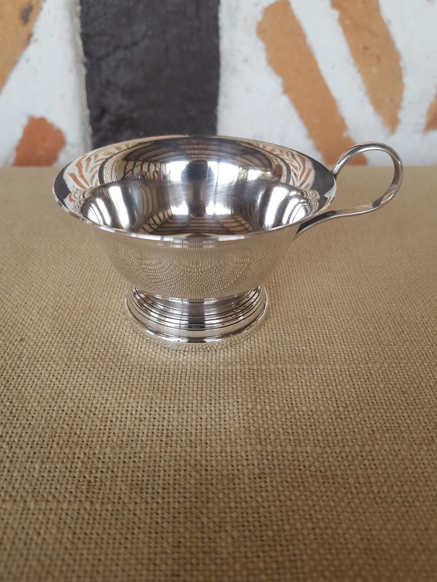 Silver metal birth cup