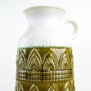 Ceramic floor vase with relief pattern, West Germany, 1970s