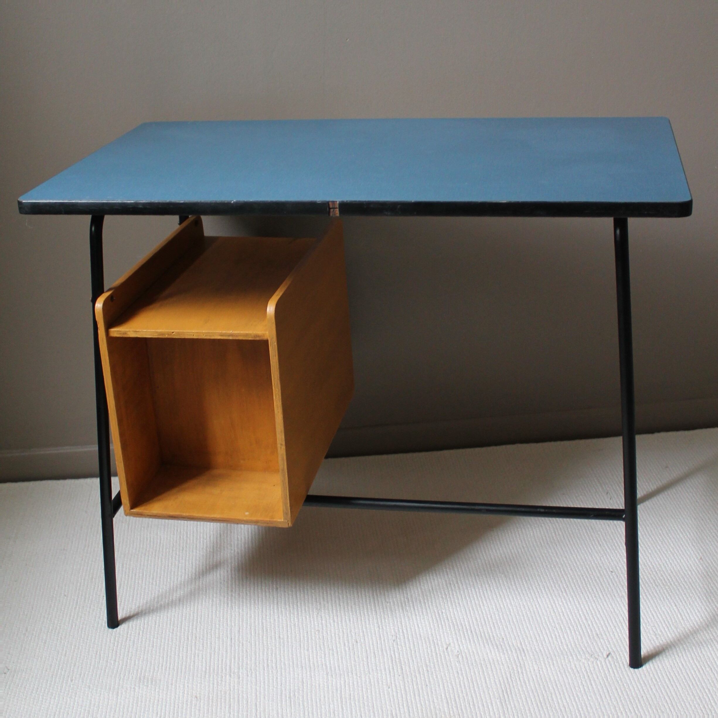 Blue vintage formica office