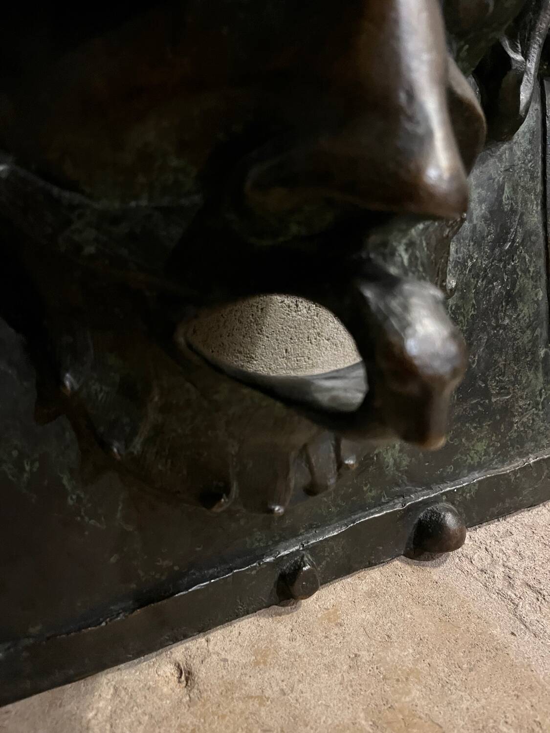 19th century bronze relief