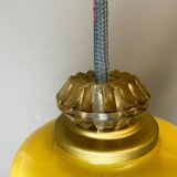 Yellow opaline pear hanging lamp