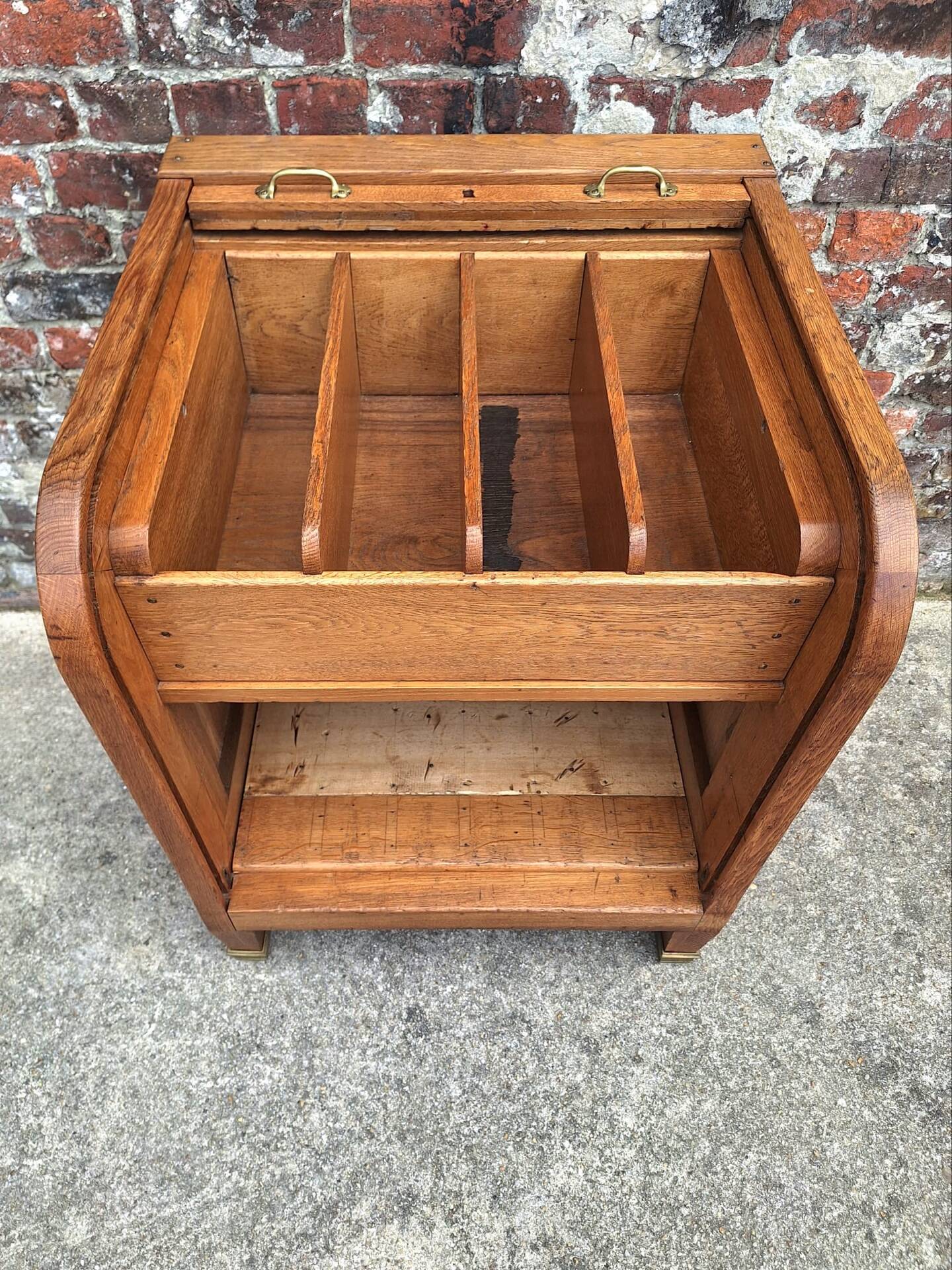 Large Art Deco curtain cabinet, antique secretary.