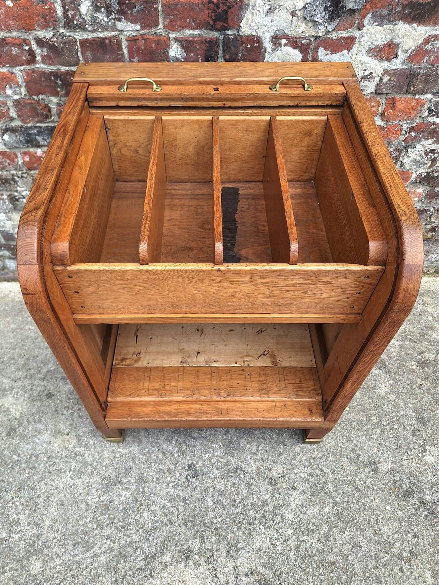 Large Art Deco curtain cabinet, antique secretary.