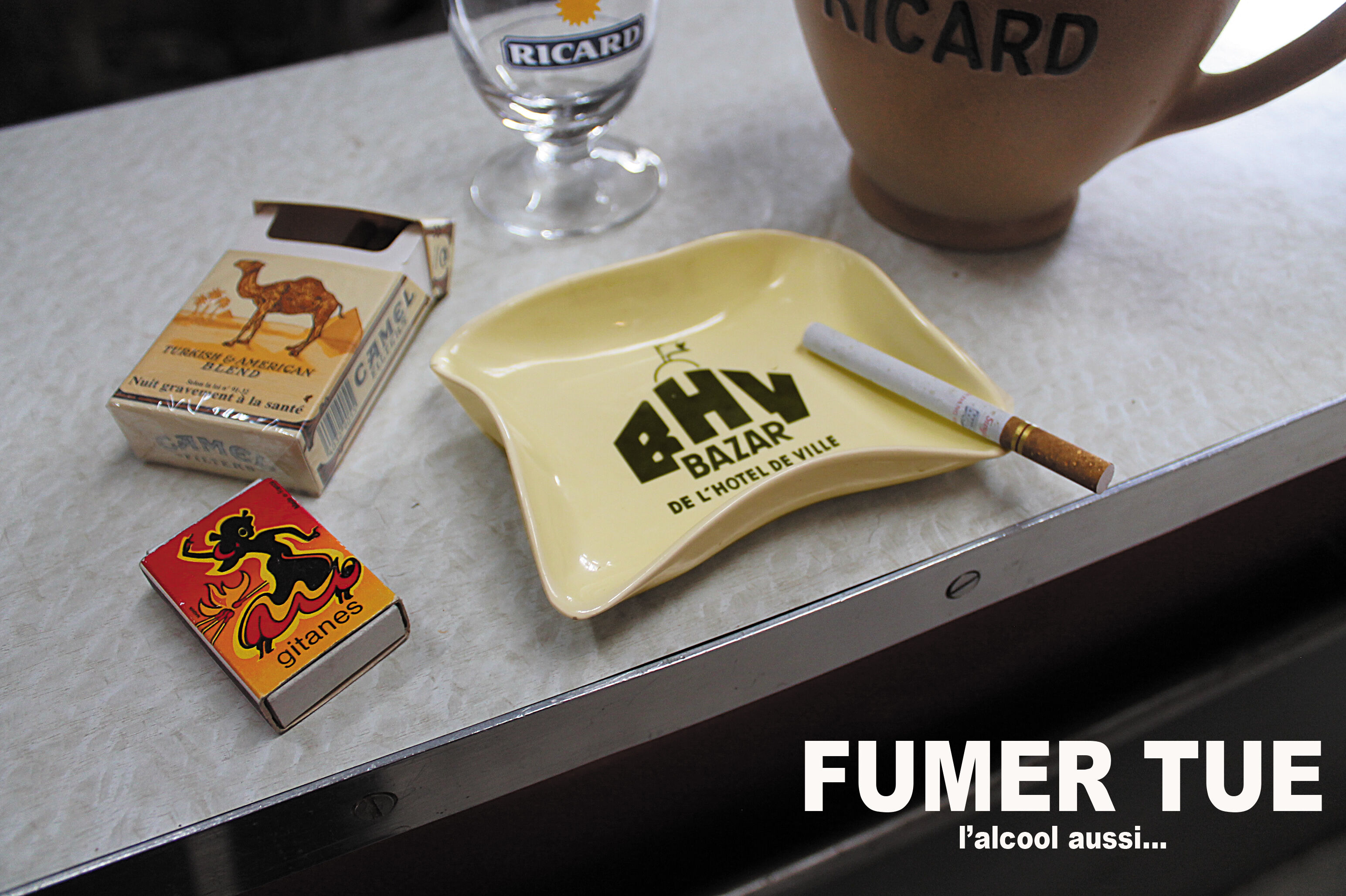 Ceramic BHV advertising ashtray