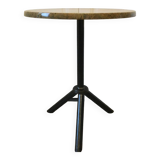Bistro table with steel base from the 70s/80s