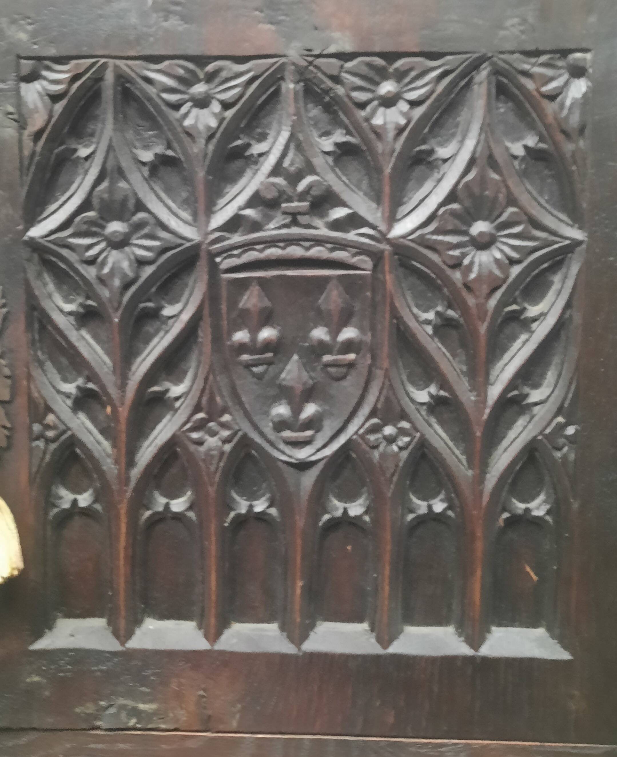 Pair of Gothic credenzas