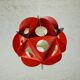 Orange metal origami decoration 70s