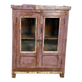 Ancien vaisselier en teck birman avec patine mauve d’origine