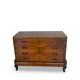Commode italienne Art déco en ronce de noyer, années 1930