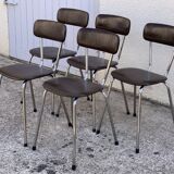 Chairs skaï and chrome 1970
