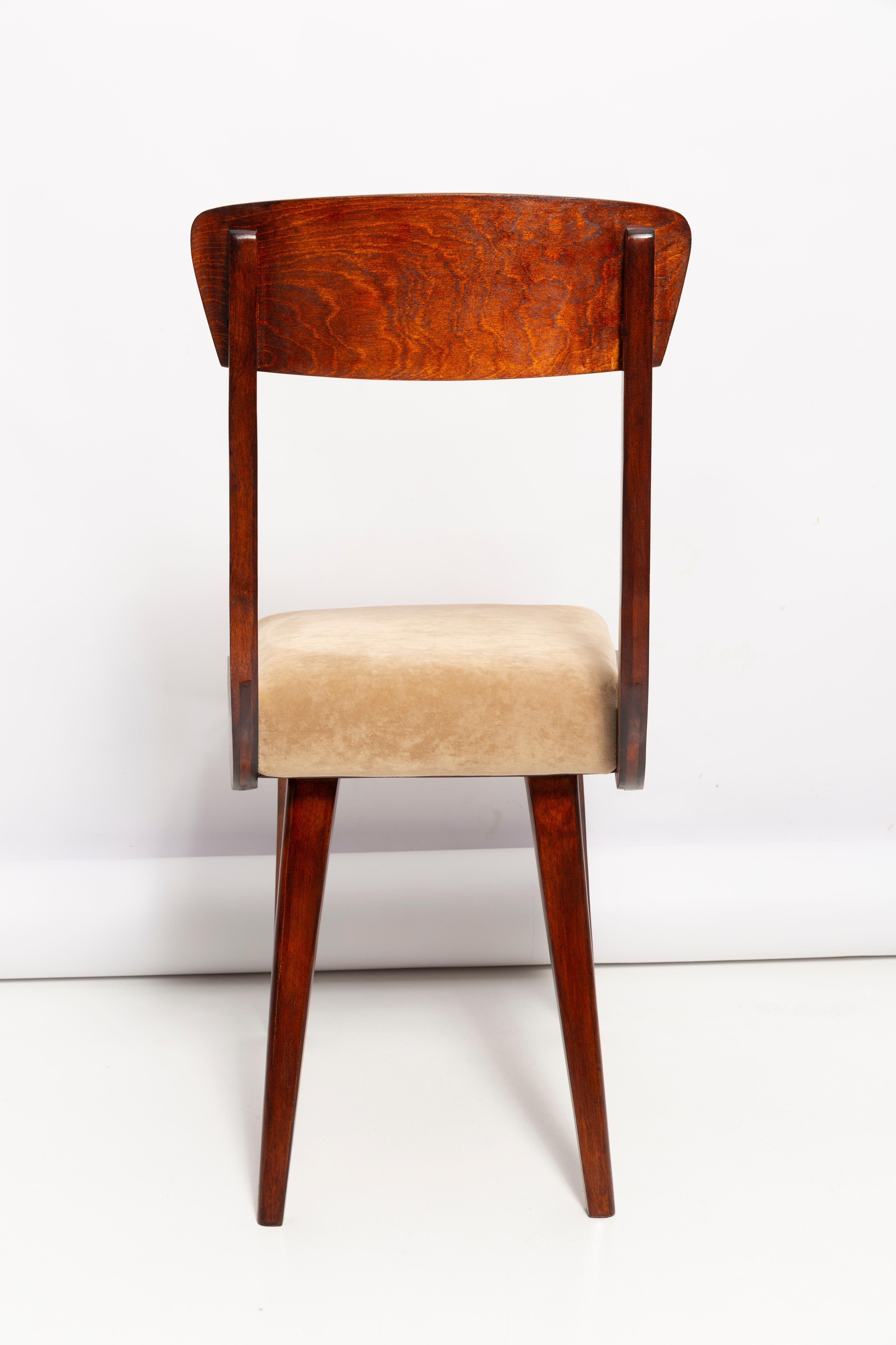Mid-Century Gazelle beige chair in wood, Europe, 1960s
