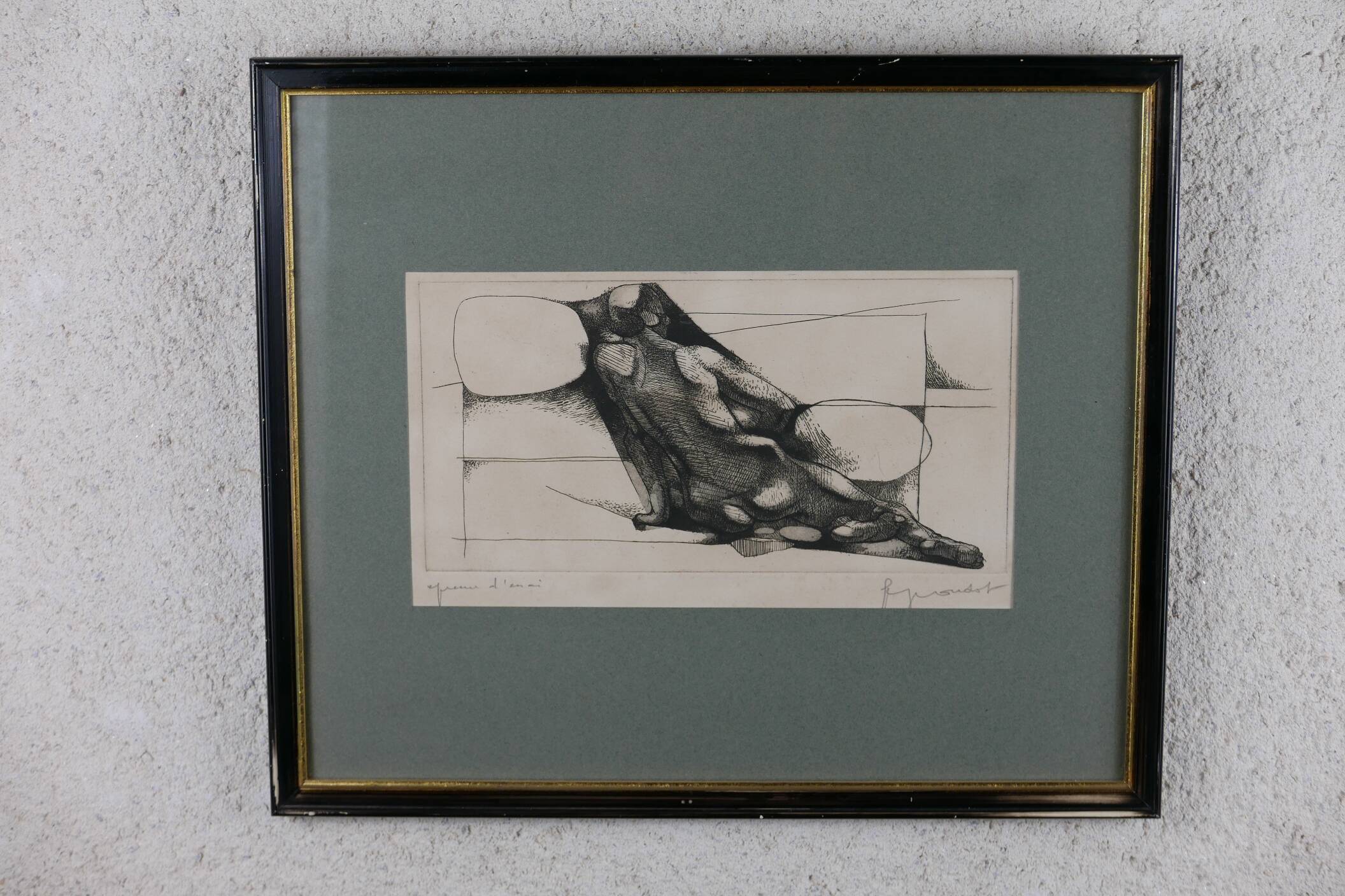 Lithographie de femme George Oudot