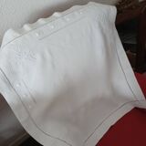 Pillowcase hand-embroidered thread monogram E.D.