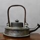 Teapot In Black Enamelled Chamotte Earth Jean Marais (1913-1998)