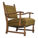 1960s, Danish lounge chair, original very good condition, furniture wool, solid oak wood.