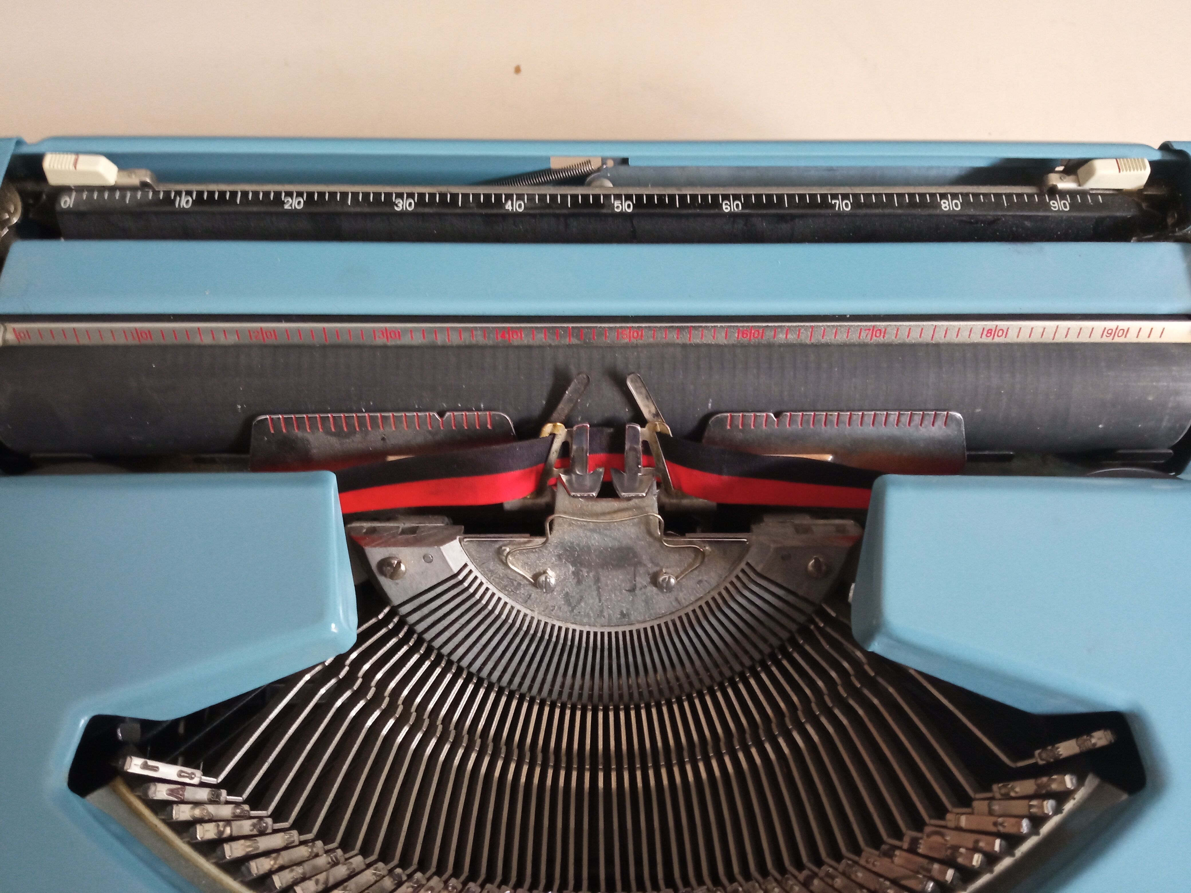 Machine à écrire brother nogamatic 200 bleue vintage