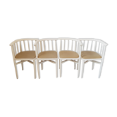 Suite de 4 chaises vintage à ranger sous une table