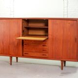 XL HP Hansen Scandinavian Design Teak Wooden Highboard Credenza Denmark 60s