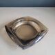 Vintage square smoked glass ashtray