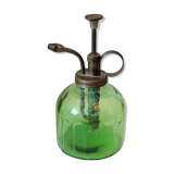 Vaporisateur pulvérisateur en verre vert et laiton