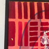 Abstract "Éclat" oil on canvas signed Baltran