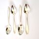 DEETJEN Set of 4 silver-plated metal coffee mocha spoons in modernist design