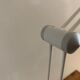 White pyramid desk lamp embnched white pyramid Lungean and Pellmann 1980