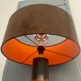 Ceramic floor lamp year 1960 two-tone lampshade