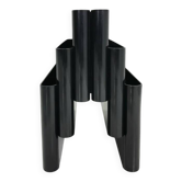 Large black magazine rack by Giotto Stoppino for Kartell, Italy 1970